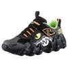 Sneaker SKECHERS "SKECH-O-SAURUS LIGHTS", Kinder, Gr. 29, schwarz (schwarz, limette, neon dino), Lederimitat, Mesh, animal-print, kontrastfarbene Details, casual, Schuhe, Blinkschuh, Trekkingschuh, Kindergartenschuh mit markanter Profilsohle