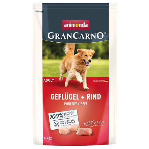 4kg animonda GranCarno Adult Geflügel + Rind Hundefutter trocken