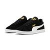 Sneaker PUMA "CLUB II JR", Gr. 38,5, schwarz-weiß (puma schwarz, puma weiß, puma gold), Leder, sportlich, Schuhe