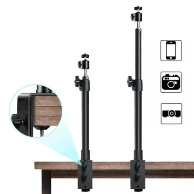 Schreibtisch halterung Ständer DSLR Kamera C Klemme Lichtst änder Foto licht Ausleger Ständer mit Kugelkopf für Telefon Video Ring Licht Zoom