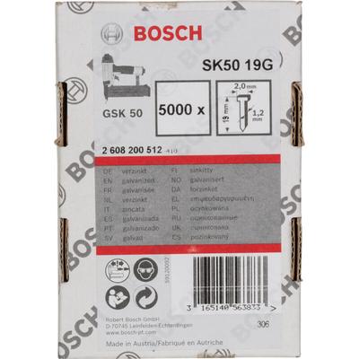 Senkkopf-Stift SK50 19G, 1,2 mm, 19 mm, verzinkt - 2608200512 - Bosch