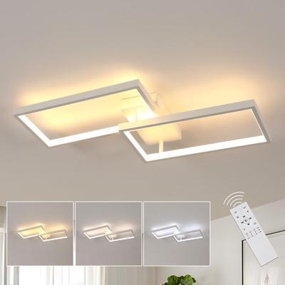 Dimmbare LED-Deckenleuchte mit Fernbedienung 3000K-6500K, Quadratische Deckenlampe für Wohnzimmer, Image