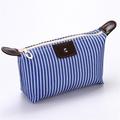 Per donna Borsa Borsa Trucco Borsa cosmetica Borsa hobo Nylon Feste Ufficio Viaggio Cerniera Grande Capacità Impermeabile Leggero A righe Bianco / nero Anguria Rossa Nero