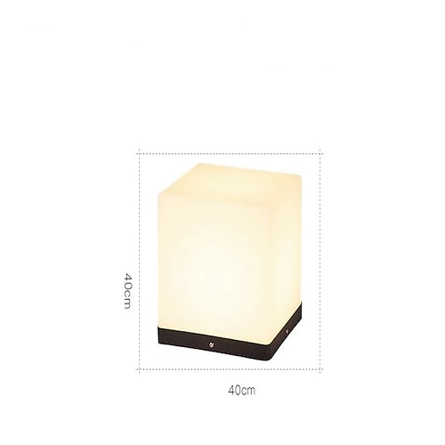 Lampade da parete per esterni a led bianco caldo 20/25/30/40cm lampada da giardino per patio lampada da pilastro quadrata per esterni semplicità ip54 lampade da giardino impermeabili da giardino 3000k