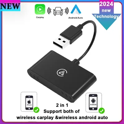 NEW Wireless Mini Box 2in1 CarPlay Android Auto Wireless Adapter Smart Mini Box Plug And Play Dongle