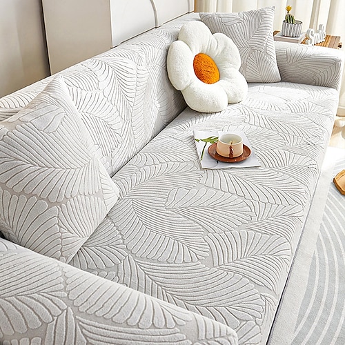 Elastischer Sofabezug aus Jacquard-Samt – universelle All-Inclusive-Passform – universell für alle vier Jahreszeiten – bequemes einteiliges Design – Sofakissen gegen Katzenkratzen Image