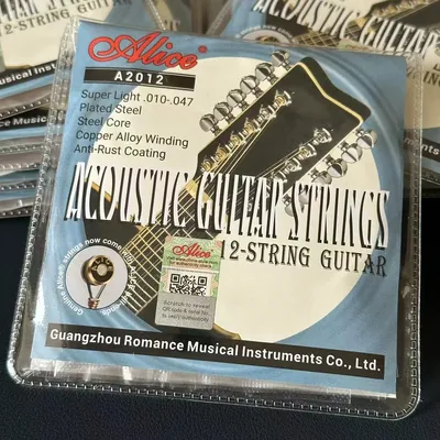 Acoustic Folk 12-String Guitar Strings Plated Steel Steel Core Copper Alloy Winding Anti-Rust