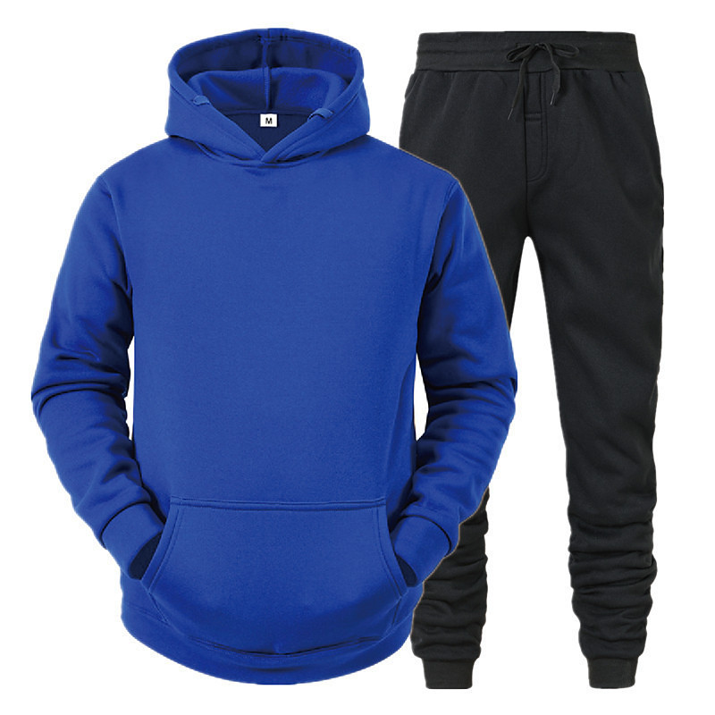 Men's Tracksuit Sweatsuit Jogging Suits Black Red Royal Blue Light Grey Hooded Plain Pocket 2 Piece Sports Outdoor Daily Holiday Streetwear Basic Casual Spring Fall Clothing Apparel Hoodies