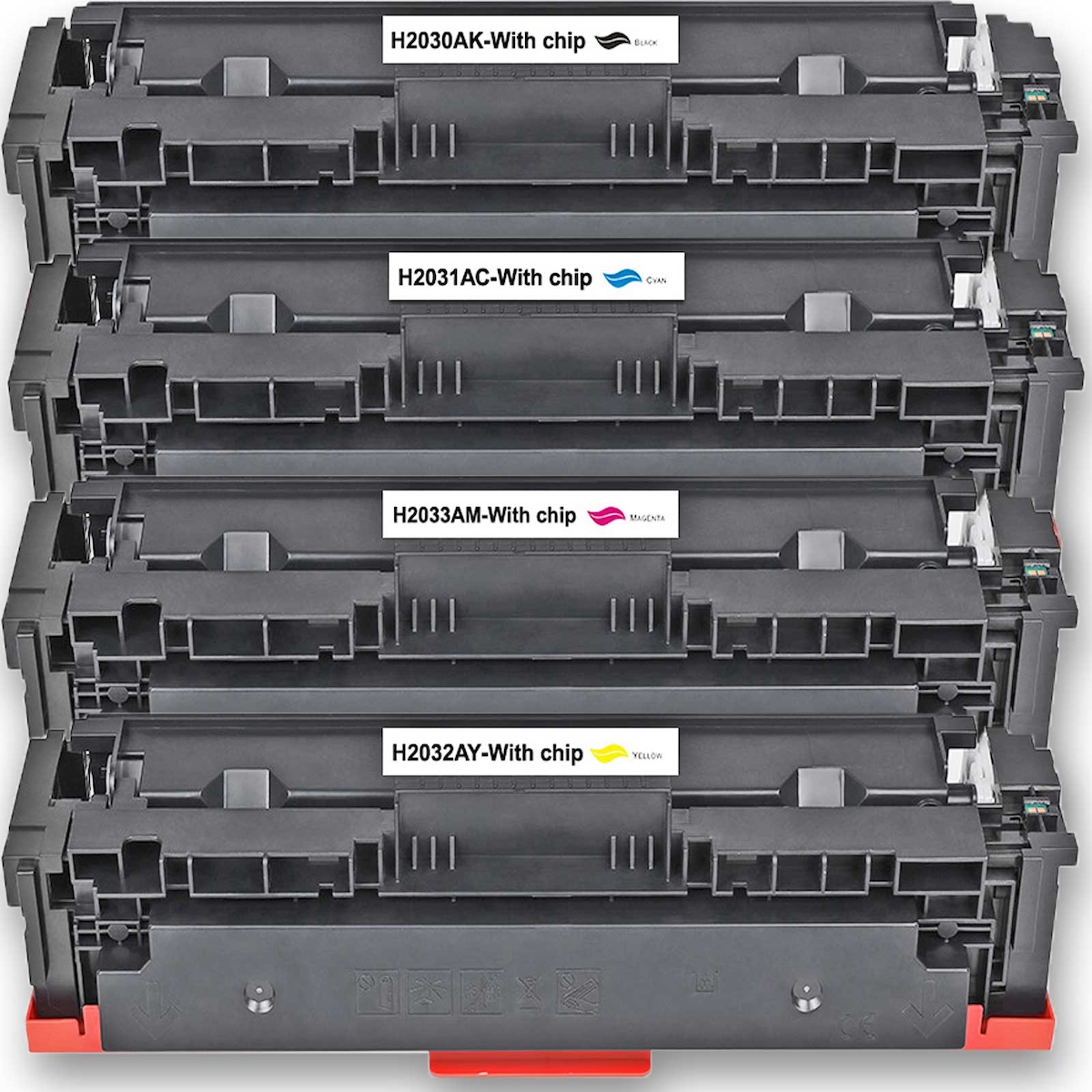4 Toner Set für HP Color LaserJet Pro MFP M 454 Series Gigao-Tonerkassetten alle Farben 415A kompatibel MFP-M454 Series