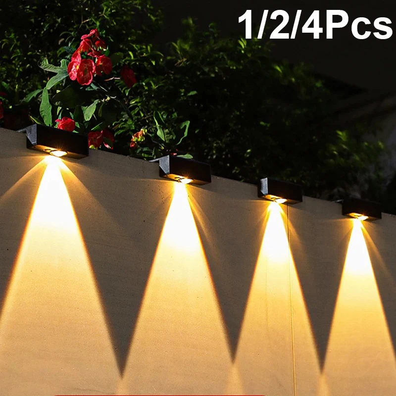 Neue superhelle Solar-Wandleuchte, wasserdicht, für den Außenbereich, Garten, Hof, Zaun, Dekor, Wandleuchte, Atmosphärenlampe