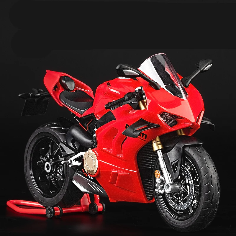Große Größe 1/9 Ducatis Panigale V4S Legierung Racing Motorrad Simulation Diecast Metall Straße Motorrad Modell Mit Licht Kind Geschenk