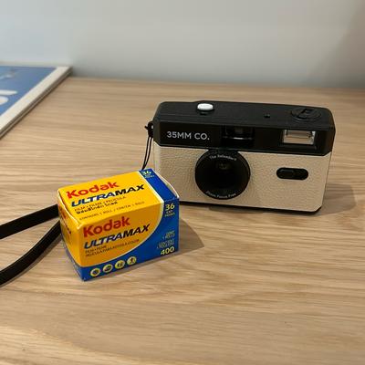 Urban Outfitters Cameras, Photo & Video | 35mm Co Film Camera + 2 Rolls Of Film | Color: Black/Cream | Size: Os