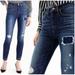 J. Crew Jeans | J. Crew 9" High Rise Toothpick Skinny Jeans Lassiter Distressed Wash Size 27 | Color: Blue | Size: 27