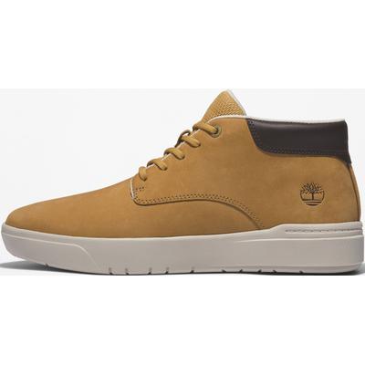 Schnürboots TIMBERLAND "SENECA BAYMID LACE UP SNEAKER", Gr. 40, gelb (wheat), Leder, sportlich, Schuhe, Winterstiefel, S