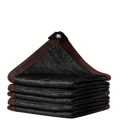 TEMU 1pc 12-pin Black Sunshade Net Anti-uv Awning Greenhouse Sun Protection Net Outdoor Garden Balcony Swimming Pool Cover Shades Rate 85% Image