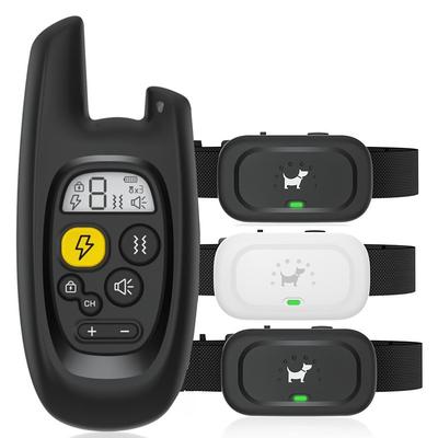 1600FT Pet Dog Training Collar Waterproof Rechargeable Remote Control 3 Modes Beep Vibration Shock 9 level Adjustable Keypad Lock Type C Port