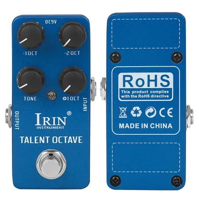 IRIN RS-19 Talent Octave Guitar Effect Pedal 3 Separate Sounds Effects True Bypass Metal Shell