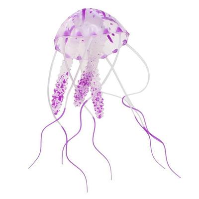Glowing Jellyfish Ornament Decoration for Aquarium Fish Tank Fish Tank Aquarium Decoration Fish Jellyfish Purple Silicone 1pc 515 cm