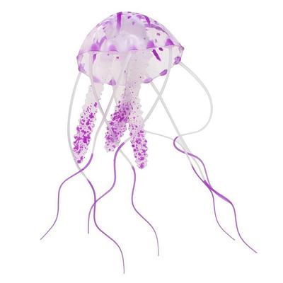 Glowing Jellyfish Ornament Decoration for Aquarium Fish Tank Fish Tank Aquarium Decoration Fish Jellyfish Purple Silicone 1pc 515 cm