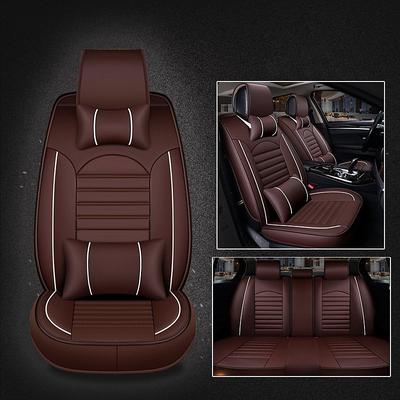 Car Seat Covers Full Set Compatible PU Front and Rear Split Bench 5- Seat Easy to Install Car Seat Covers