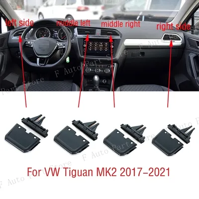 For VW Tiguan MK2 2017 2018 2019 2020 2021 Car Front Dashboard Air Conditioner Outlet A/C Air