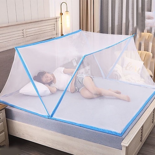 Moskitonetz für Zuhause, tragbarer Moskitoschutz, Einzel-, Doppel-, Ober- und Unterbetten für Studentenwohnheime, tragbar und praktisch Image