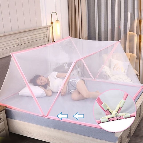 Moskitonetz für Zuhause, tragbarer Moskitoschutz, Einzel-, Doppel-, Ober- und Unterbetten für Studentenwohnheime, tragbar und praktisch Image