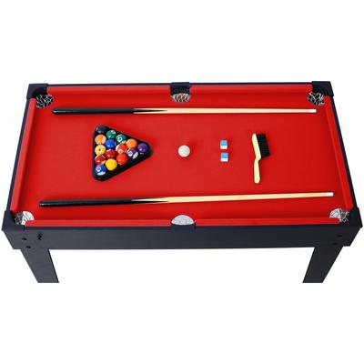 5-in-1 Multi-Game Table - Billiards, Push Hockey, Foosball, Ping Pong, and Basketball