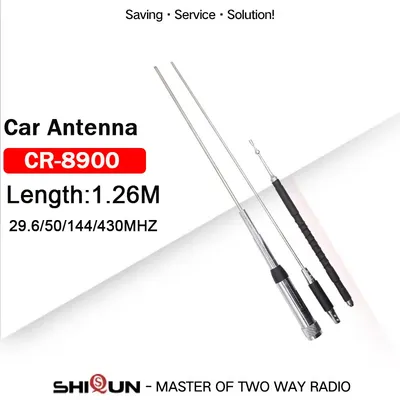 CR 8900 Car Antenna 29.6/144/435MHz for TH-8600 Mobile Car Radio PL-259 CR-8900 Antenna Quad Band