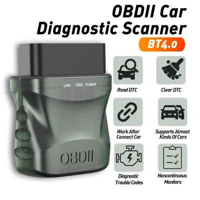 Bluetooth OBD2 Scanner Diagnostic Tool, Car Code Reader OBDII/EOBD Scanner with Reset, BT4.0