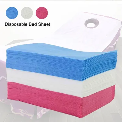 100pcs/pack Disposable Bed Sheet SMS Fabric Thin Type Massage Table Bed Cover for Beauty Salon