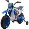 Moto Elettrica per Bambini 12V Motocross Blu