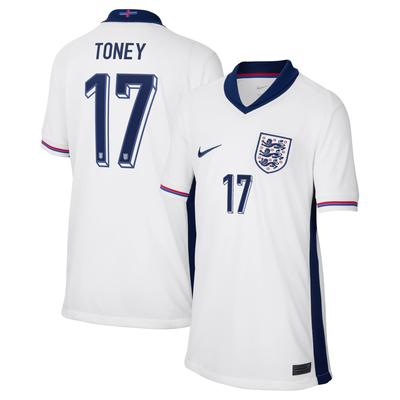England Nike Stadion-Heimtrikot 2024 – Kinder mit Aufdruck Toney 17 Image