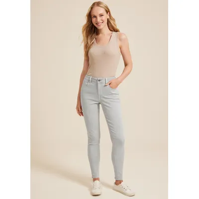 Maurices Women's Jeans High Rise Color Jegging Gray Denim Size Small