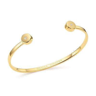 Gold Linear Solo Diamond Cuff Diamond