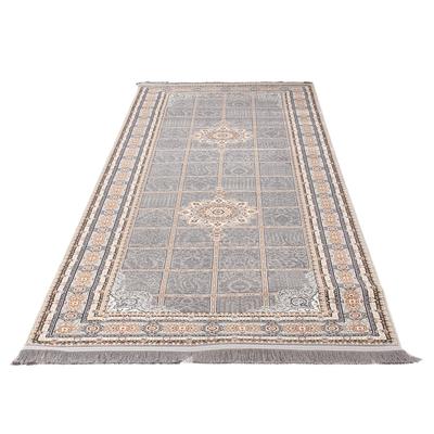 Orientteppich MORGENLAND "Eastern Elegance - Orientalischer Webteppich", silber (silberfarben), B:100cm H:0,8mm L:300cm, Polyester, Teppiche, OrientOptik Image
