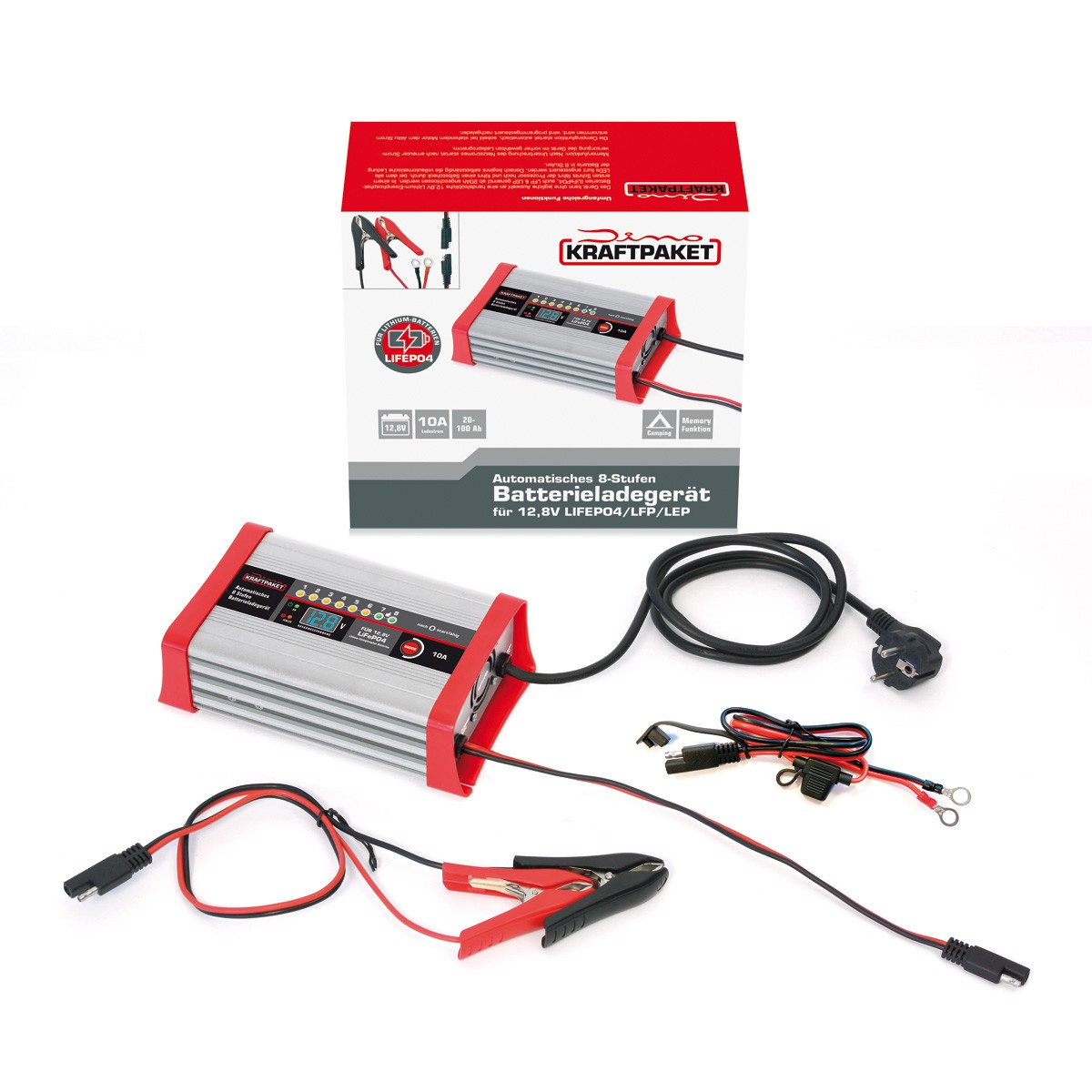 Dino KRAFTPAKET Lithium-Batterieladegerät 12V-10A 136341 Batterieladegerät Image