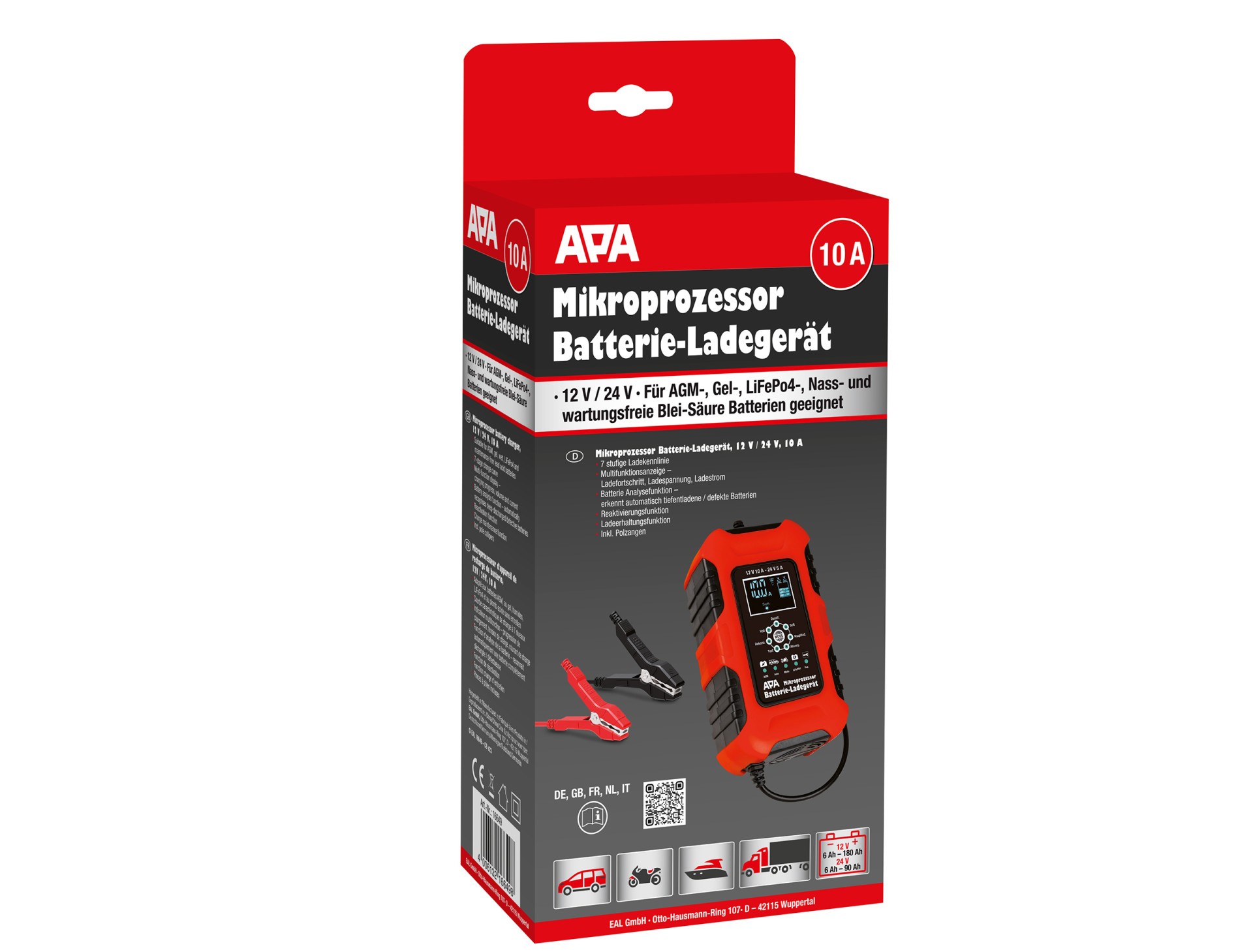 APA Batterieladegerät 12 / 24 V 10 A 16649 Image