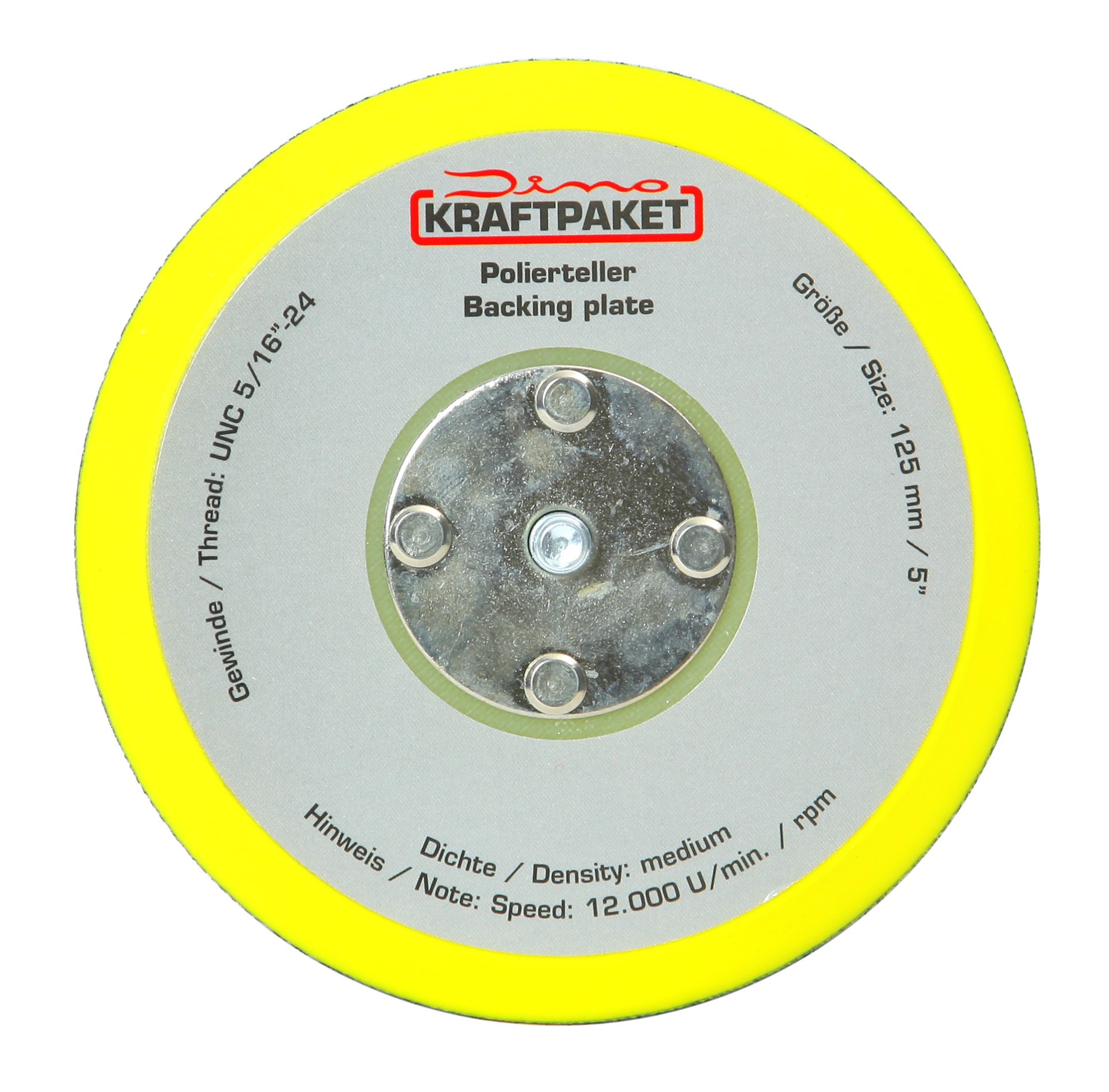Dino KRAFTPAKET Stützteller UNC 5/16-24 125mm mit Klett Polierpads, -Felle, -Scheiben 640259 Image