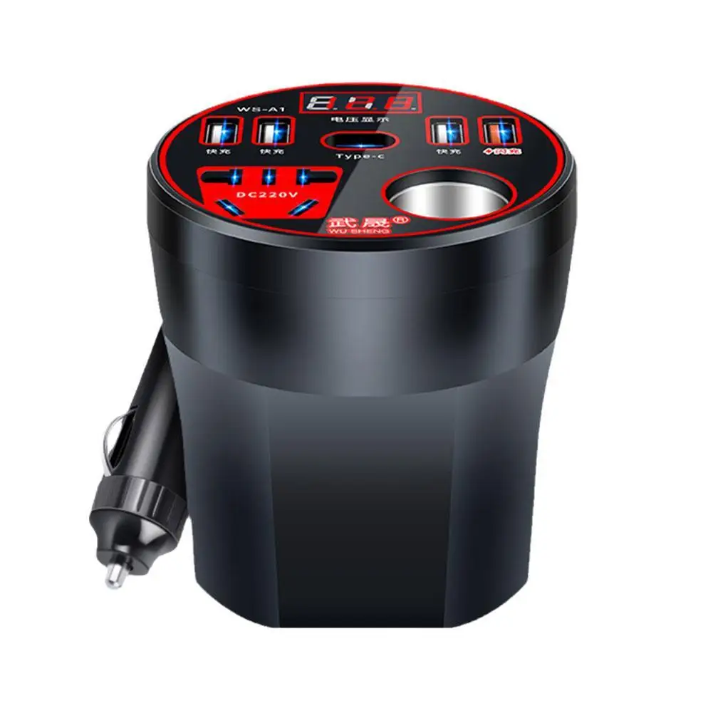 Fahrzeugmontierter Wechselrichter 12V24V auf 220V Stromwandler Telefonladegerät Auto Schnelle multifunktionale mobile Ladebuchse Image