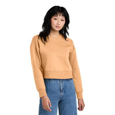 District DT1105 Women's Perfect Weight Fleece Cropped Crew size Large | Cotton