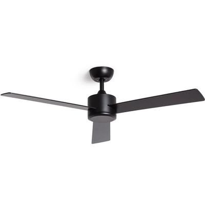 Techbrey - Deckenventilator Lautlos Flevers 132cm DC-Motor Schwarz Ohne Licht, Fernbedienung, Wifi: Image