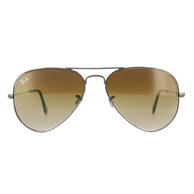 Ray-Ban Sonnenbrille Aviator 3025 004/51 Gunmetal Braun Gradient 58mm