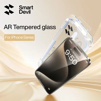 SmartDevil 1pc 2PCS Anti Reflection Screen Protector for iPhone 15 Pro Max 15 Plus 14 Tempered Glass