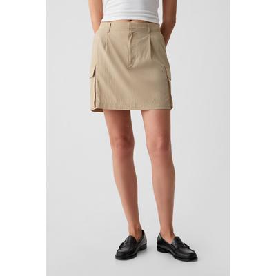 Gap Womens Beige Utility Mini Skirt - Beige