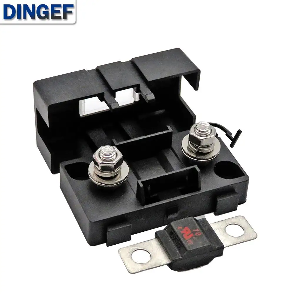 1Set (2PCS) ANS Trompete Gabel Stecker Sicherung 32V 40A 50A 60A 70A 80A 100A 125A 150A 200A Bolzen Feste Versicherung + ANS-8 Sicherheit Platte Basis Image