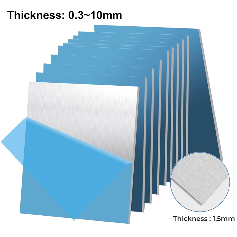 1/5 Stück Aluminiumplatte, Dicke 0,3–10 mm, Effektschutz, Aluminiumplatte, Metallplatte, elektrischer Schneidrahmen, Metallplatte Image