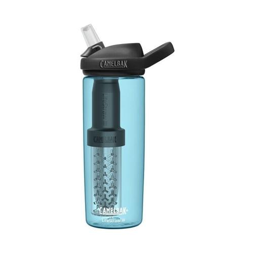 Trinkflasche mit Filter CamelBak eddy+ 600ml, gefiltert durch LifeStraw, True Blue
