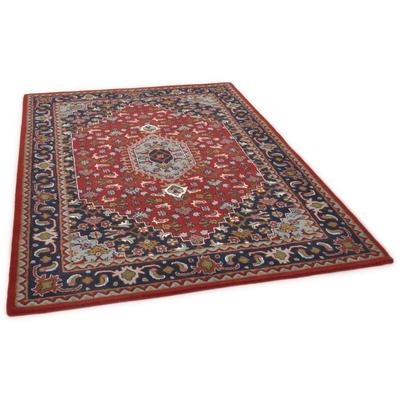 Wollteppich THEKO "Royal Orient - Bidjar 9", rot, B:140cm H:14mm L:200cm, Schurwolle, Teppiche, Obermaterial: reine Wolle, handgetuftet, Orient-Optik Image