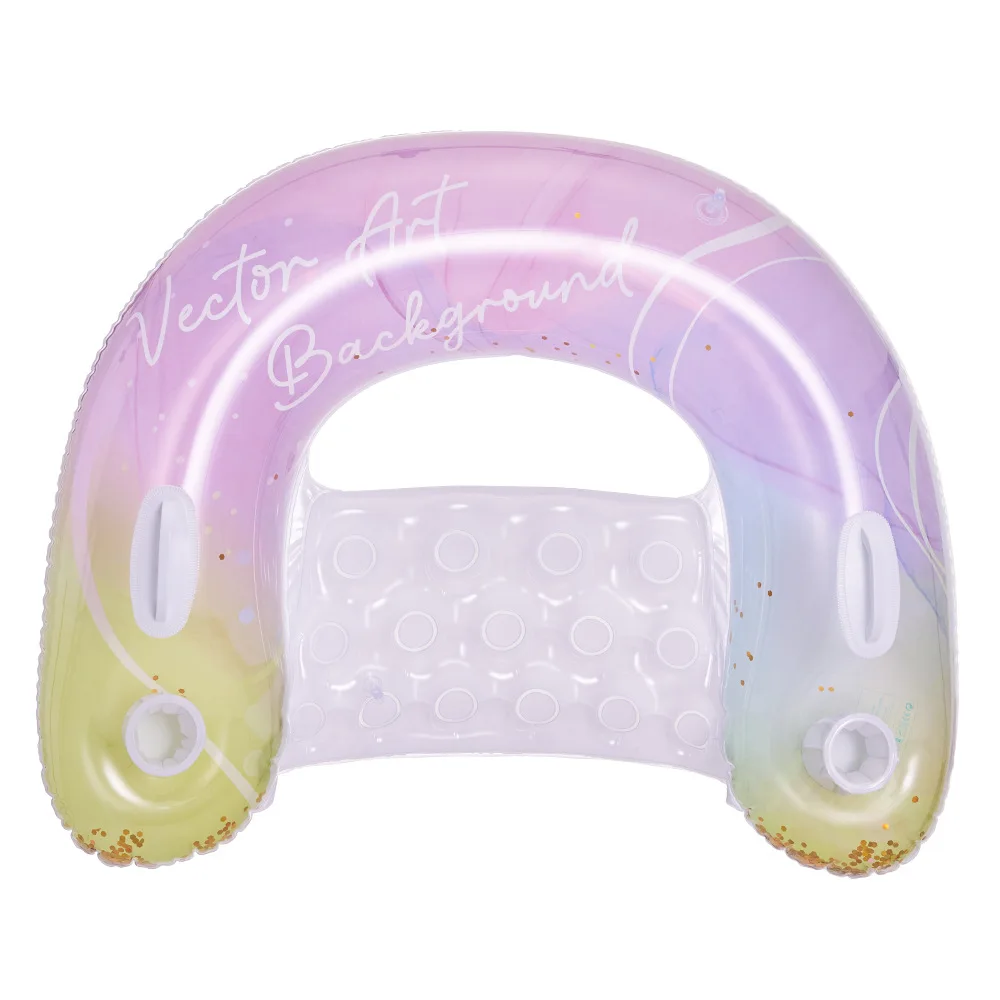 Sommer aufblasbare schwimmende Reihe U-Form Schwimmbad Wasser Hängematte Luft matratzen Bett Strand Wassersport Liegestuhl Image